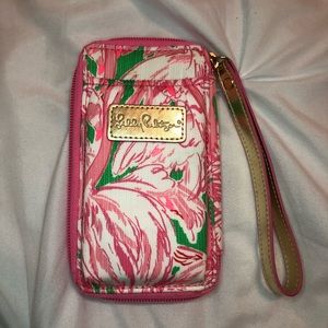 NWT Lilly Pulitzer Flamingo Smart Phone Wristlet
